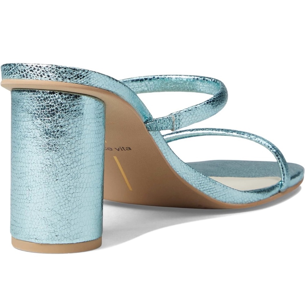 Dolce Vita Electric Blue Women's Block Stella Heel Sandals - Picture 2 of 3